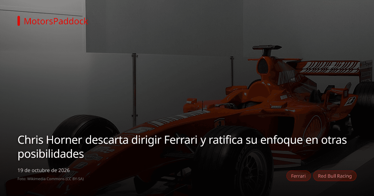 Chris Horner descarta dirigir Ferrari y ratifica su enfoque en otras posibilidades