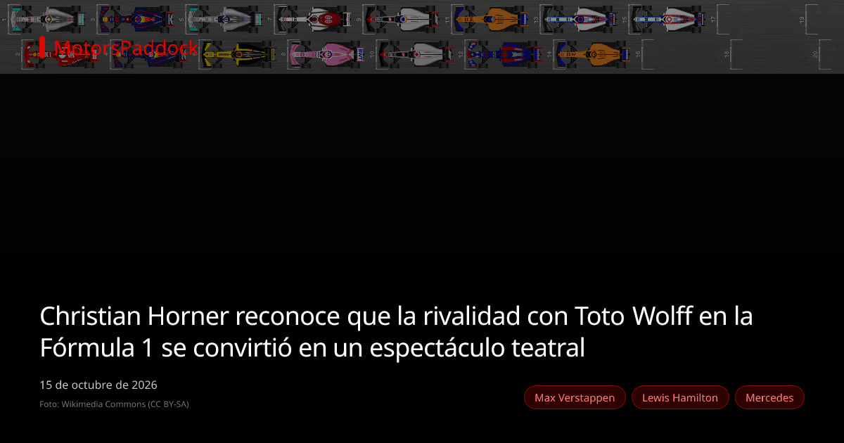 Christian Horner reconoce que la rivalidad con Toto Wolff en la Fórmula 1 se convirtió en un espectáculo teatral