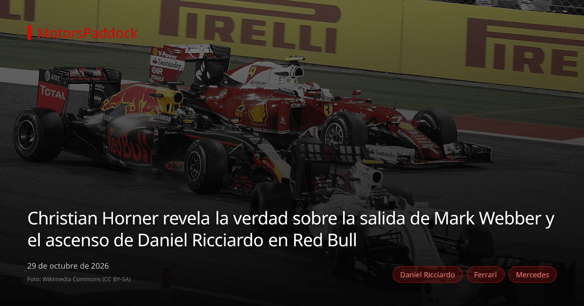 Christian Horner revela la verdad sobre la salida de Mark Webber y el ascenso de Daniel Ricciardo en Red Bull