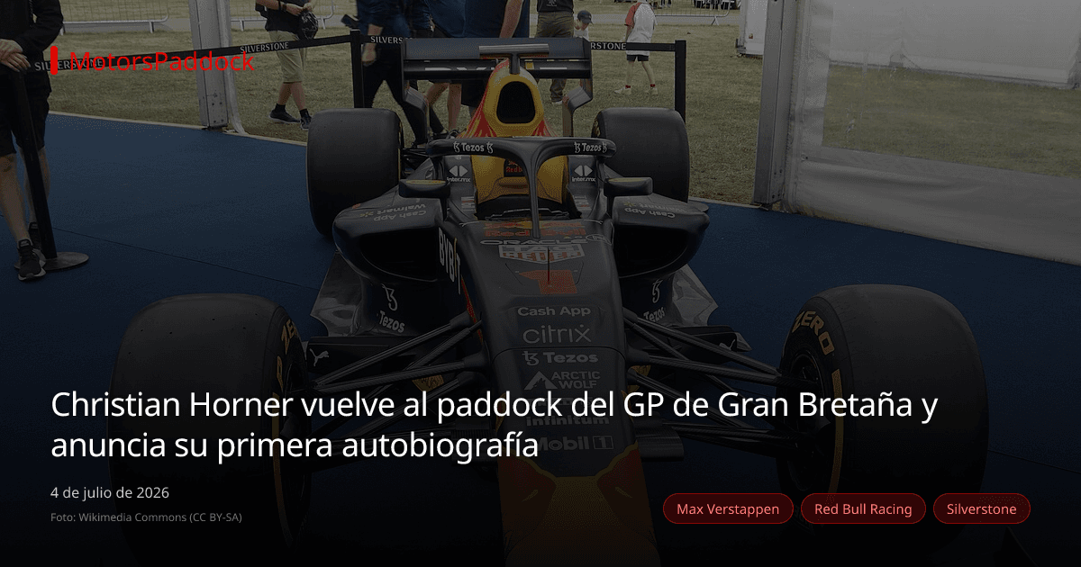 Christian Horner vuelve al paddock del GP de Gran Bretaña y anuncia su primera autobiografía