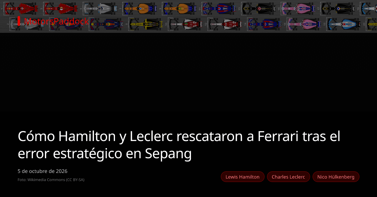Cómo Hamilton y Leclerc rescataron a Ferrari tras el error estratégico en Sepang