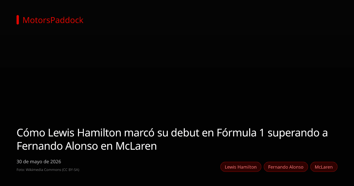 Cómo Lewis Hamilton marcó su debut en Fórmula 1 superando a Fernando Alonso en McLaren