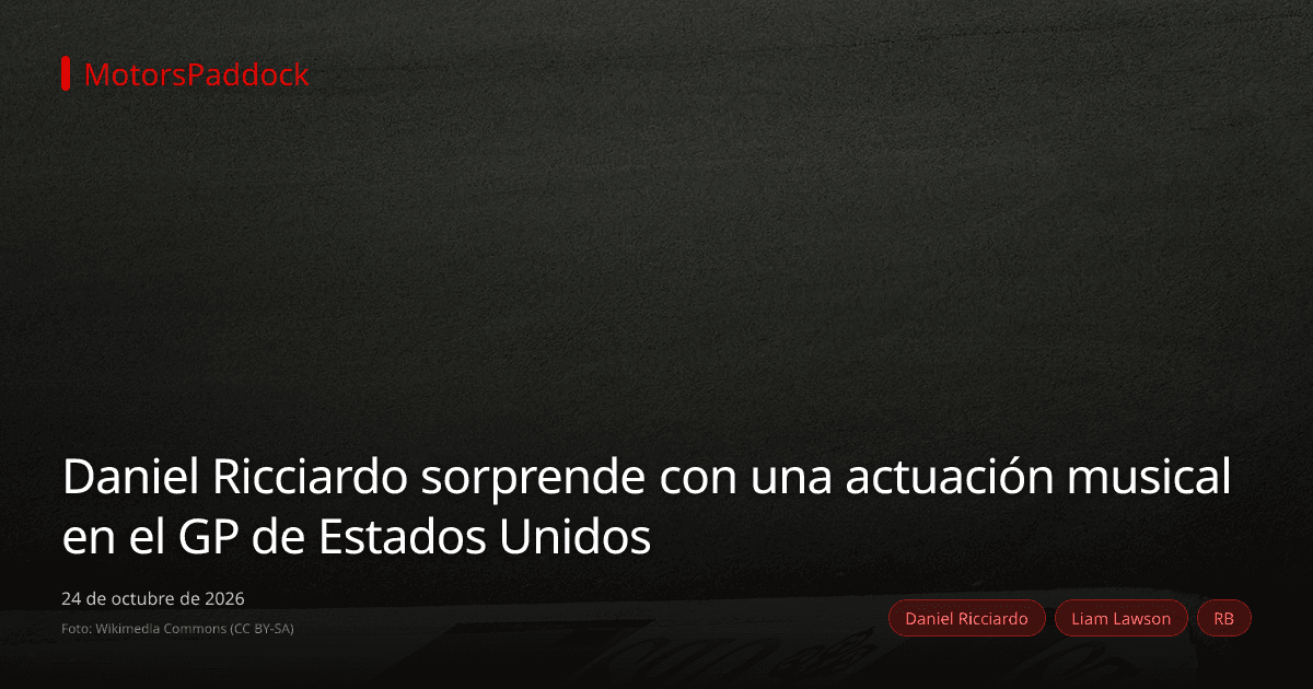 Daniel Ricciardo sorprende con una actuación musical en el GP de Estados Unidos