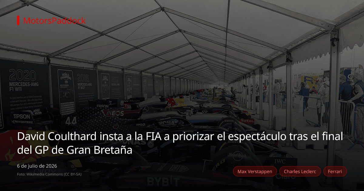 David Coulthard insta a la FIA a priorizar el espectáculo tras el final del GP de Gran Bretaña
