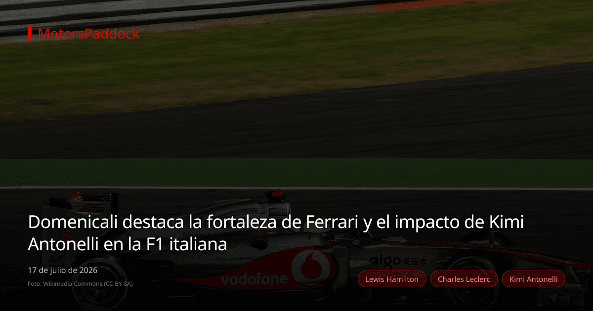 Domenicali destaca la fortaleza de Ferrari y el impacto de Kimi Antonelli en la F1 italiana