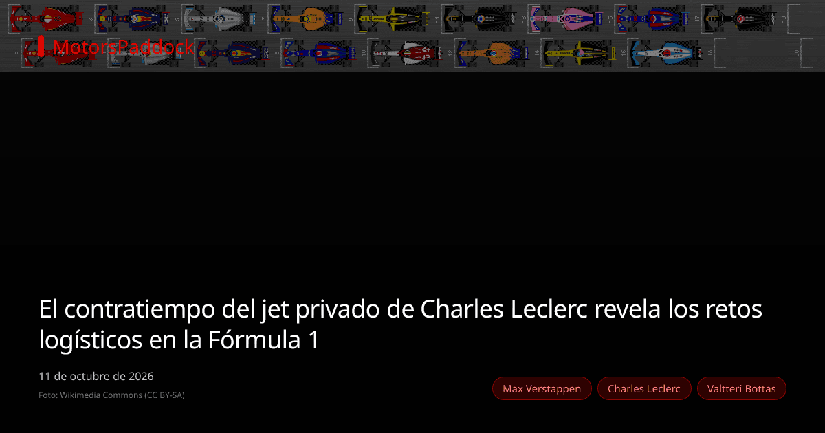 El contratiempo del jet privado de Charles Leclerc revela los retos logísticos en la Fórmula 1