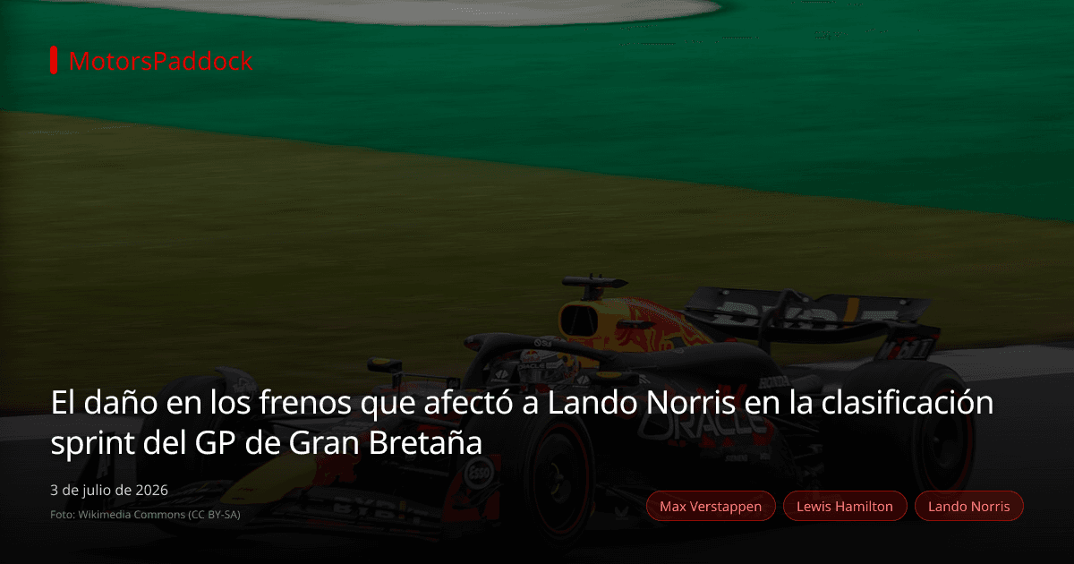 El daño en los frenos que afectó a Lando Norris en la clasificación sprint del GP de Gran Bretaña
