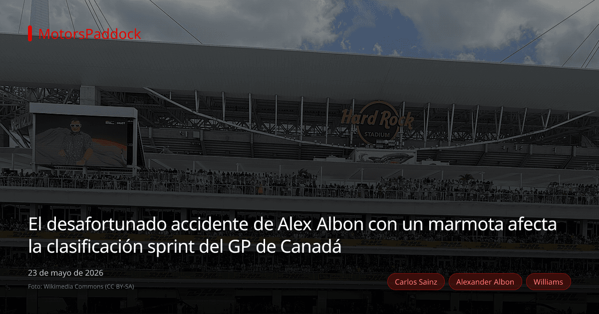 El desafortunado accidente de Alex Albon con un marmota afecta la clasificación sprint del GP de Canadá