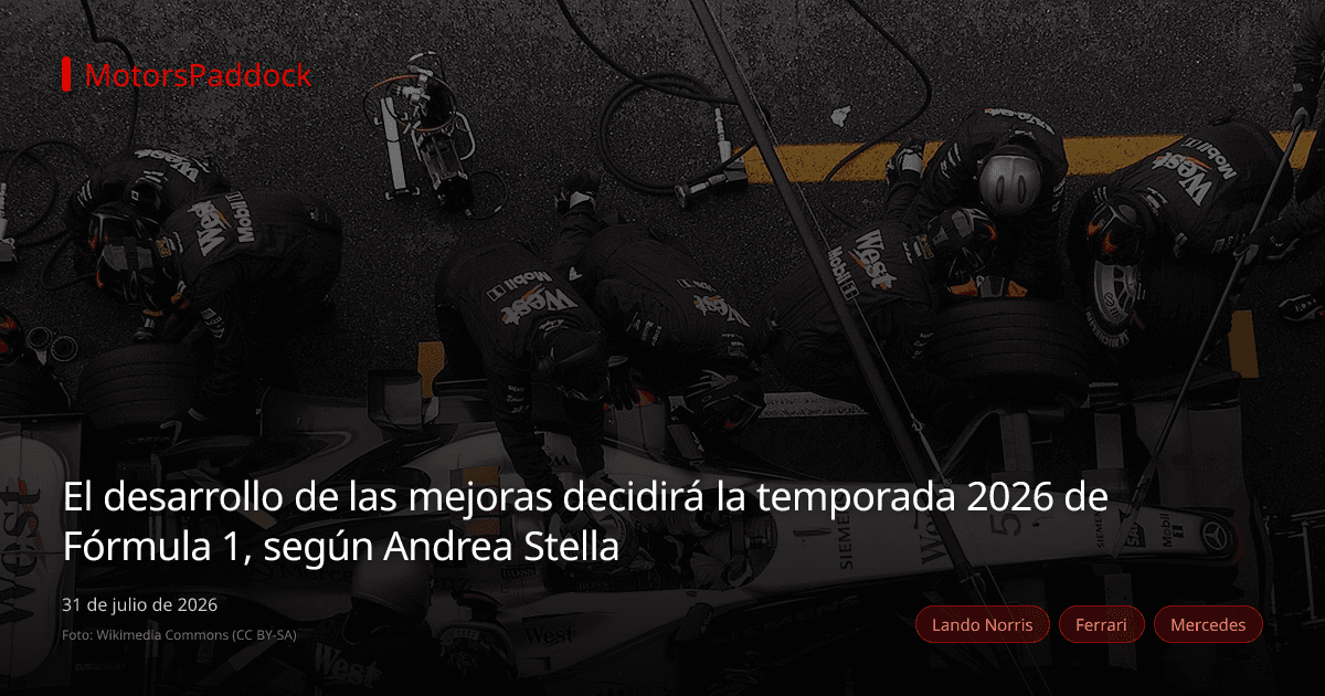 El desarrollo de las mejoras decidirá la temporada 2026 de Fórmula 1, según Andrea Stella