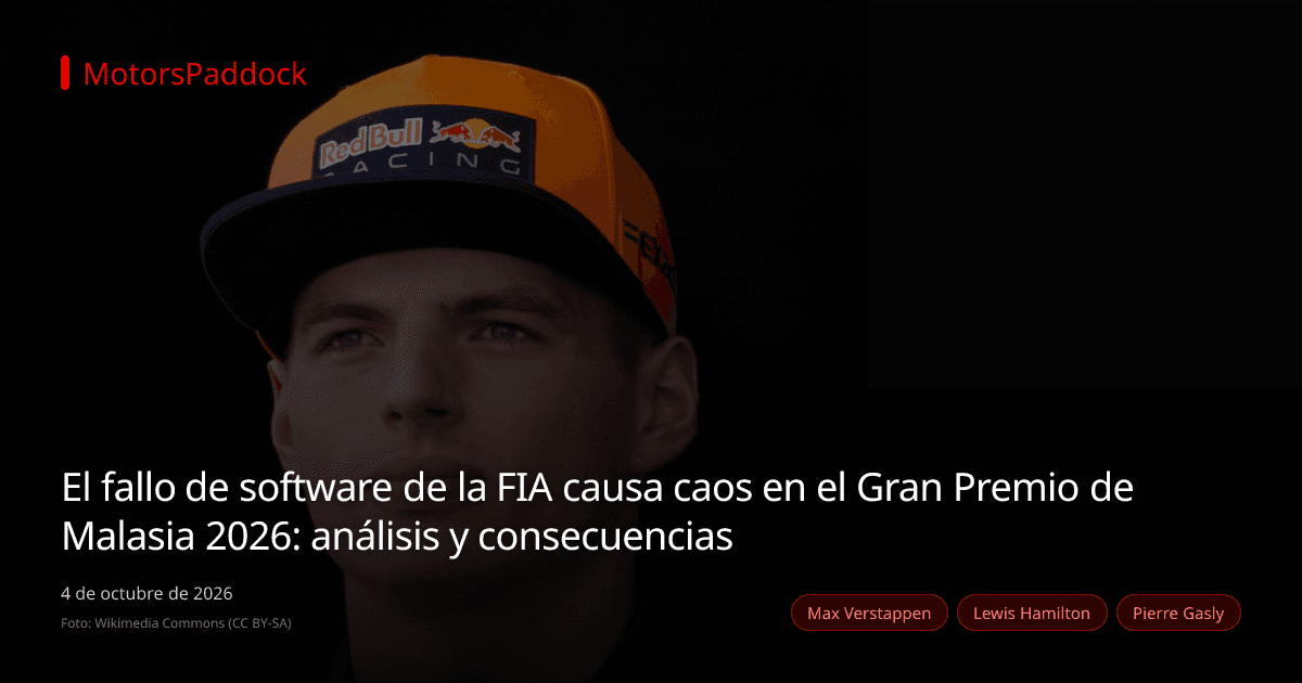 El fallo de software de la FIA causa caos en el Gran Premio de Malasia 2026: análisis y consecuencias