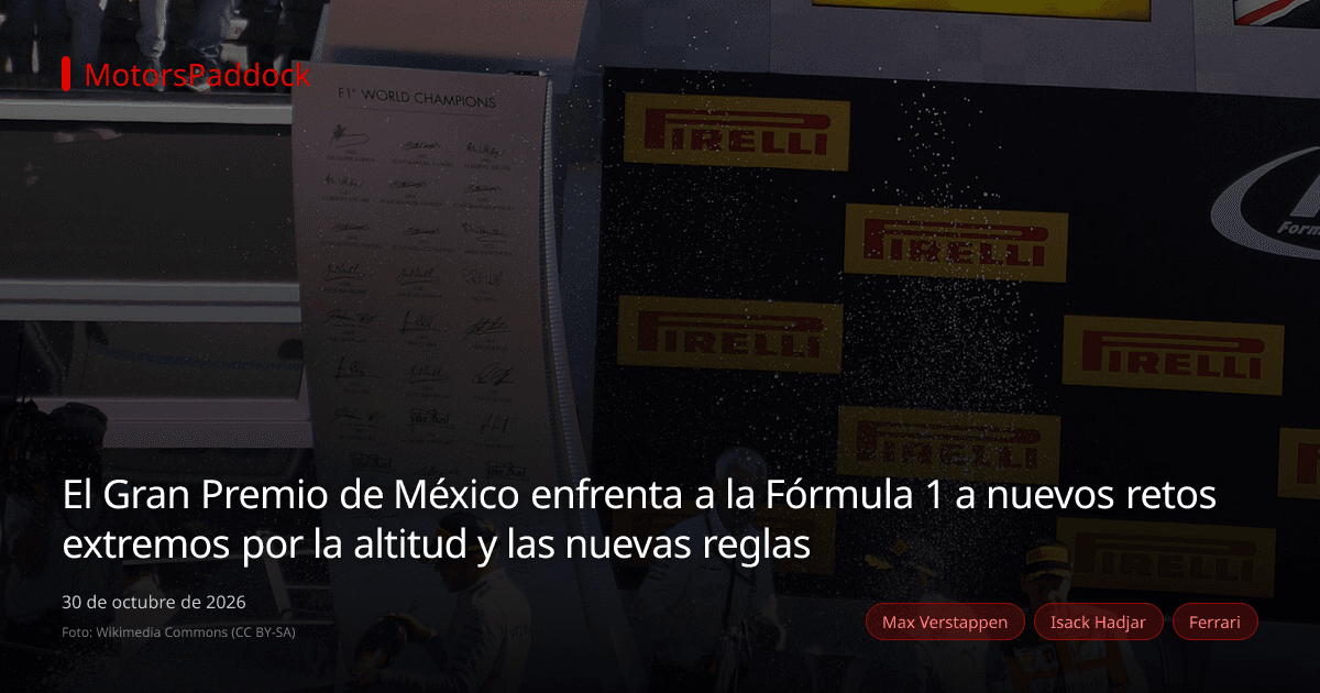 El Gran Premio de México enfrenta a la Fórmula 1 a nuevos retos extremos por la altitud y las nuevas reglas