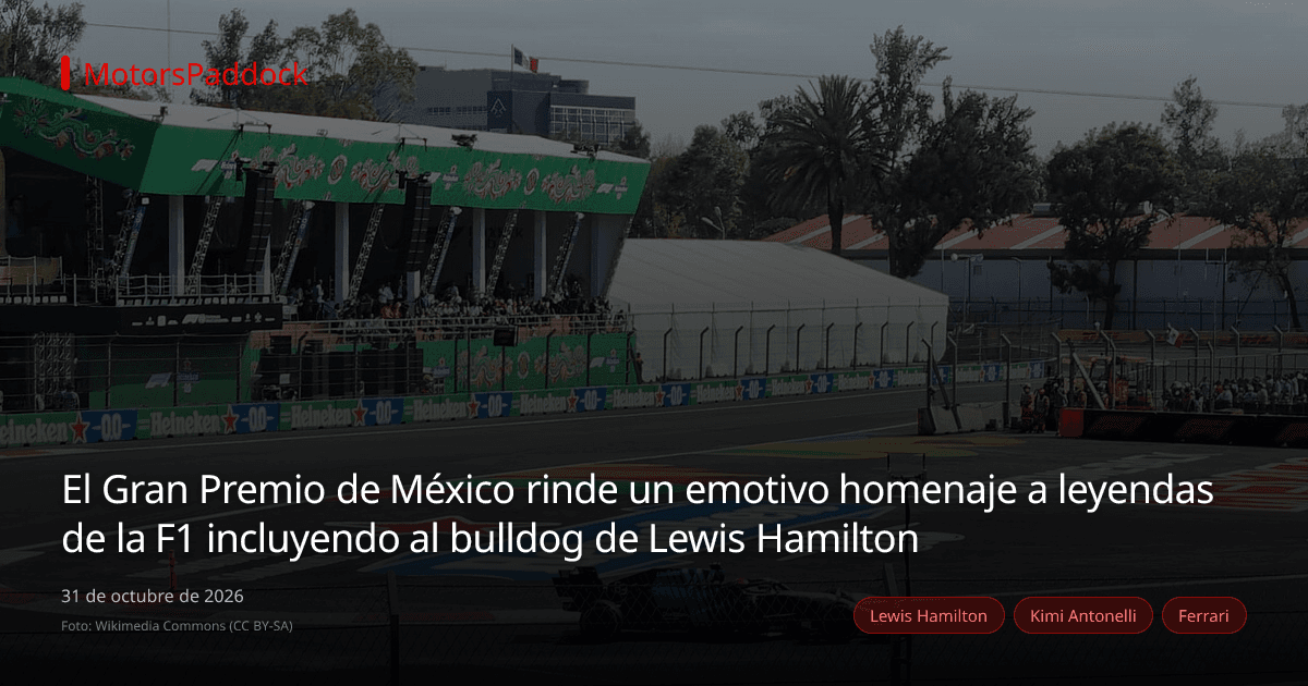 El Gran Premio de México rinde un emotivo homenaje a leyendas de la F1 incluyendo al bulldog de Lewis Hamilton