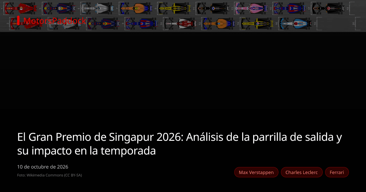 El Gran Premio de Singapur 2026: Análisis de la parrilla de salida y su impacto en la temporada