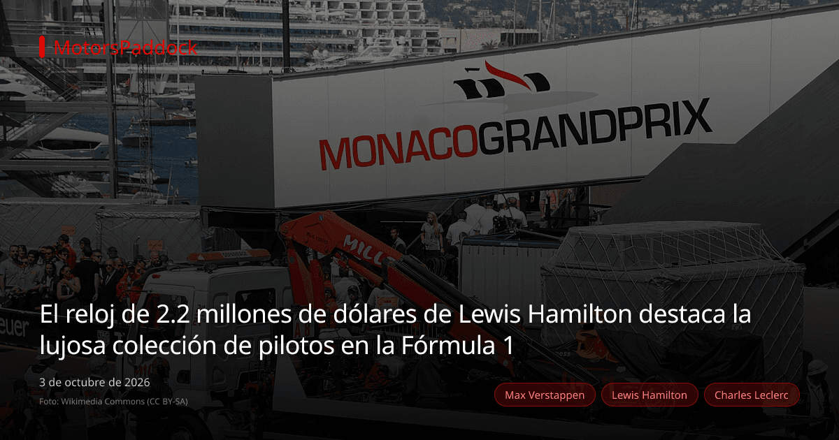 El reloj de 2.2 millones de dólares de Lewis Hamilton destaca la lujosa colección de pilotos en la Fórmula 1
