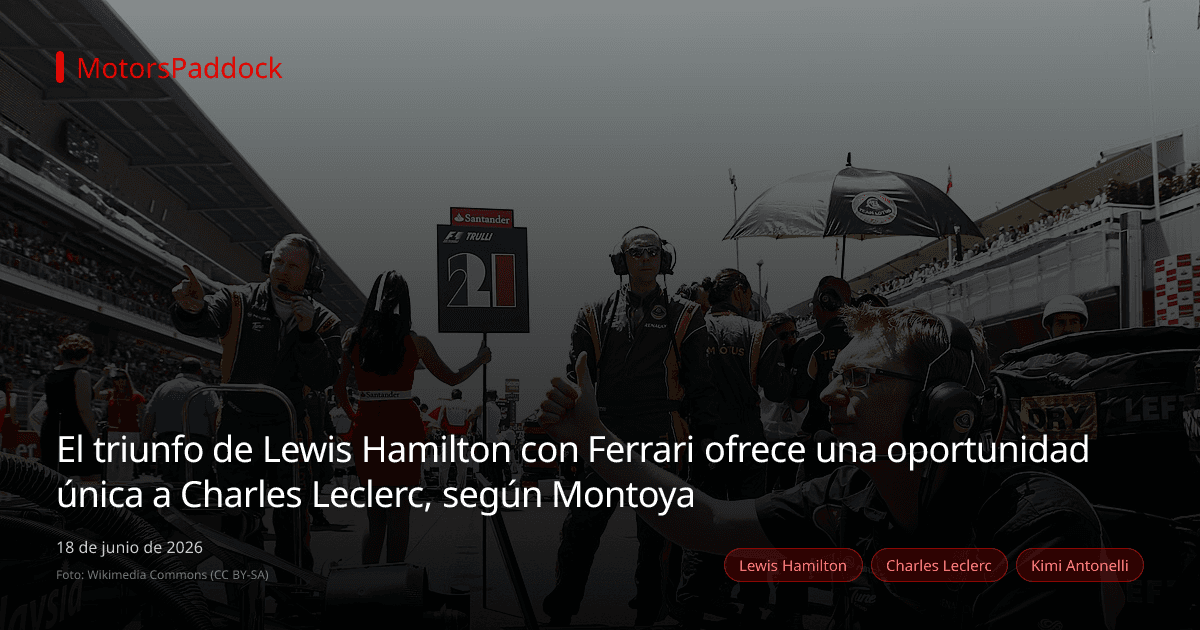 El triunfo de Lewis Hamilton con Ferrari ofrece una oportunidad única a Charles Leclerc, según Montoya