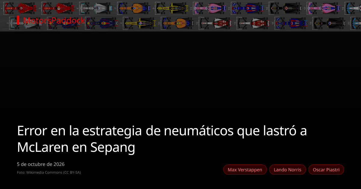 Error en la estrategia de neumáticos que lastró a McLaren en Sepang