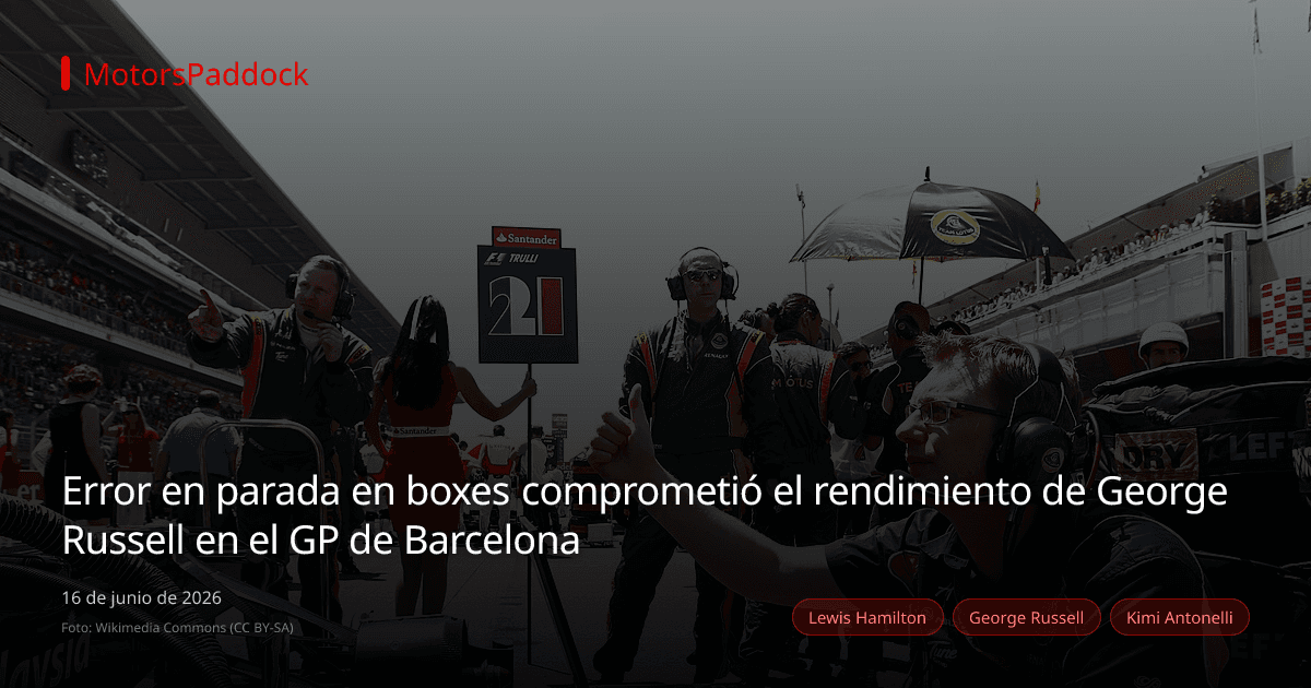 Error en parada en boxes comprometió el rendimiento de George Russell en el GP de Barcelona