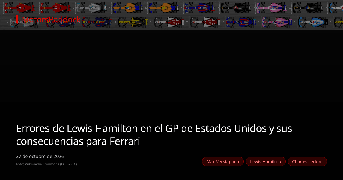 Errores de Lewis Hamilton en el GP de Estados Unidos y sus consecuencias para Ferrari