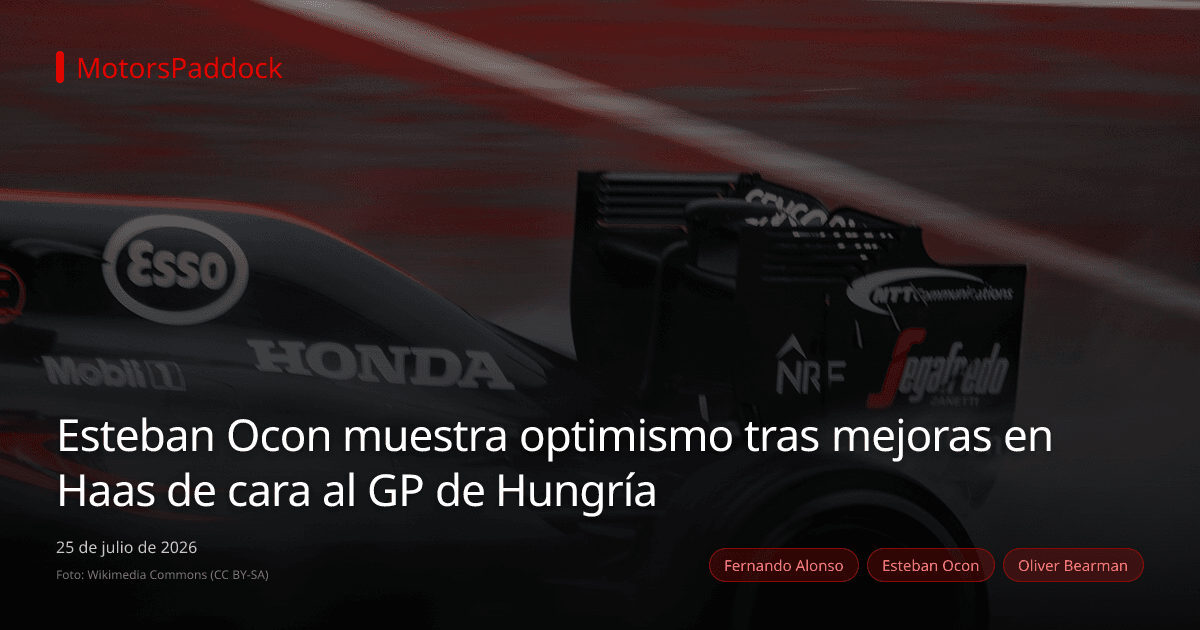 Esteban Ocon muestra optimismo tras mejoras en Haas de cara al GP de Hungría