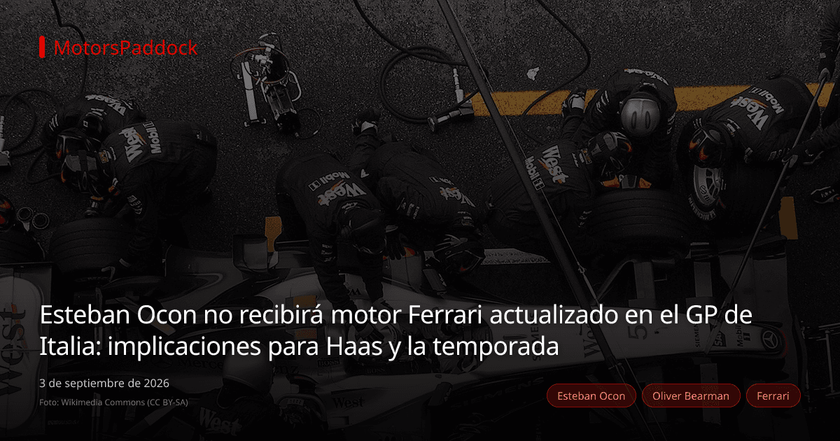 Esteban Ocon no recibirá motor Ferrari actualizado en el GP de Italia: implicaciones para Haas y la temporada