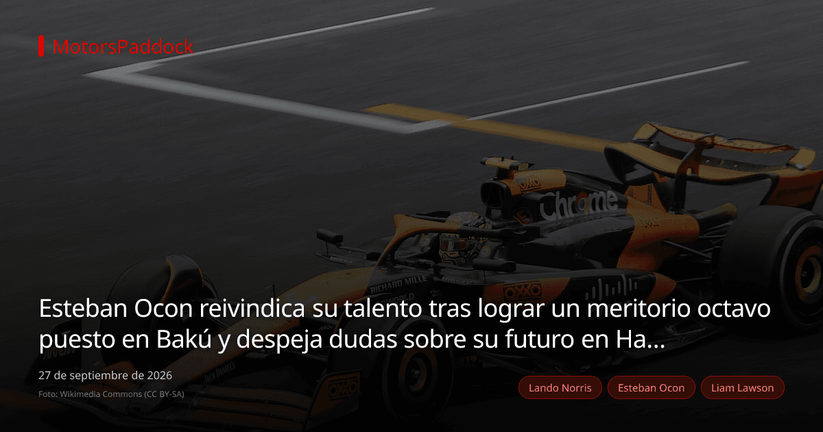 Esteban Ocon reivindica su talento tras lograr un meritorio octavo puesto en Bakú y despeja dudas sobre su futuro en Haas