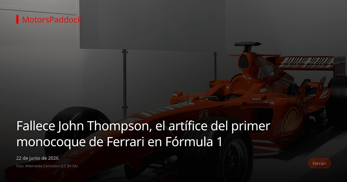 Fallece John Thompson, el artífice del primer monocoque de Ferrari en Fórmula 1