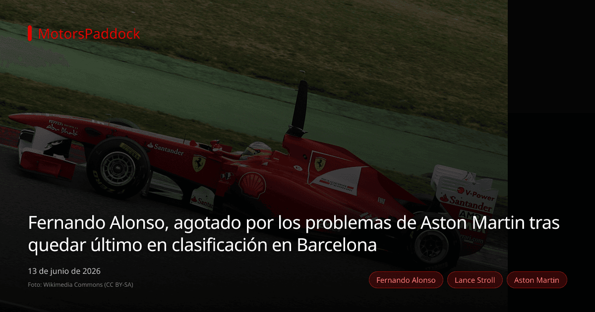 Fernando Alonso, agotado por los problemas de Aston Martin tras quedar último en clasificación en Barcelona