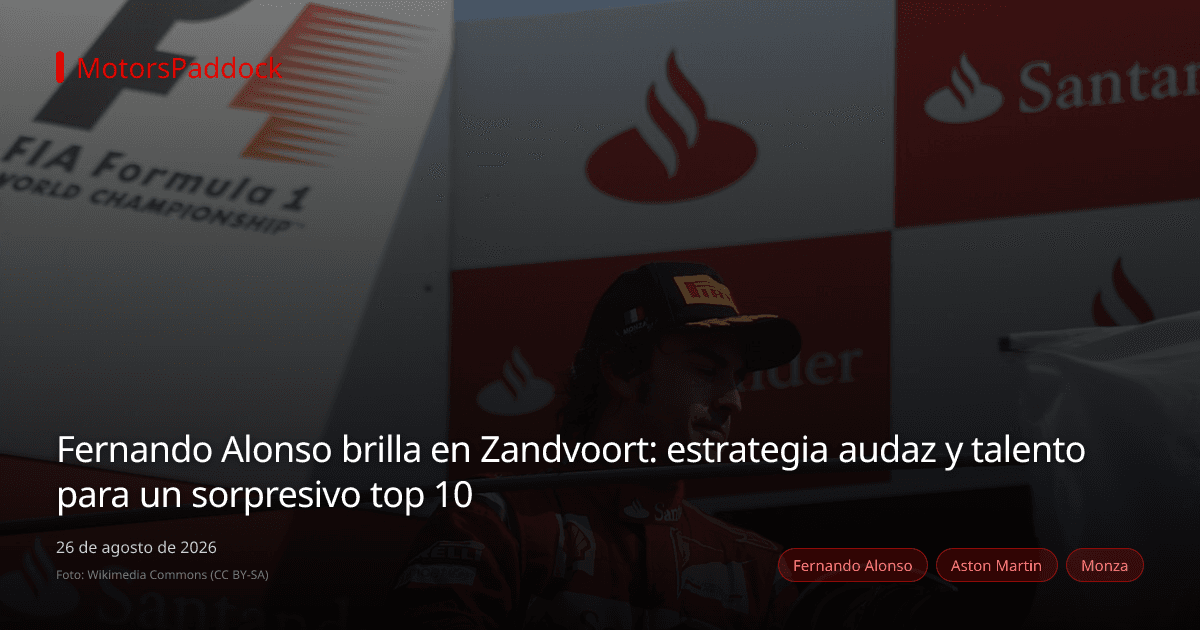 Fernando Alonso brilla en Zandvoort: estrategia audaz y talento para un sorpresivo top 10