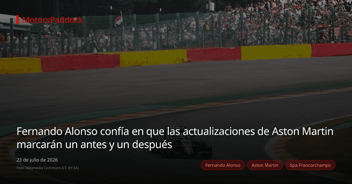 Fernando Alonso confía en que las actualizaciones de Aston Martin marcarán un antes y un después