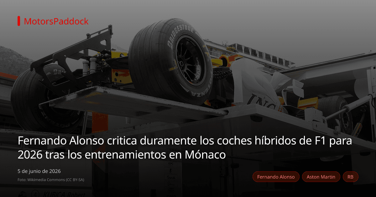 Fernando Alonso critica duramente los coches híbridos de F1 para 2026 tras los entrenamientos en Mónaco
