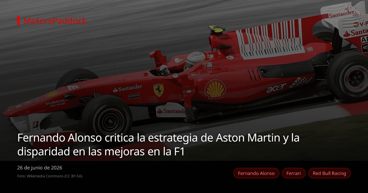 Fernando Alonso critica la estrategia de Aston Martin y la disparidad en las mejoras en la F1