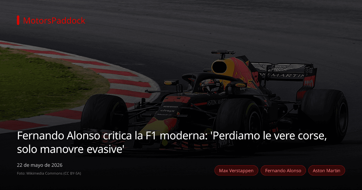 Fernando Alonso critica la F1 moderna: 'Perdiamo le vere corse, solo manovre evasive'