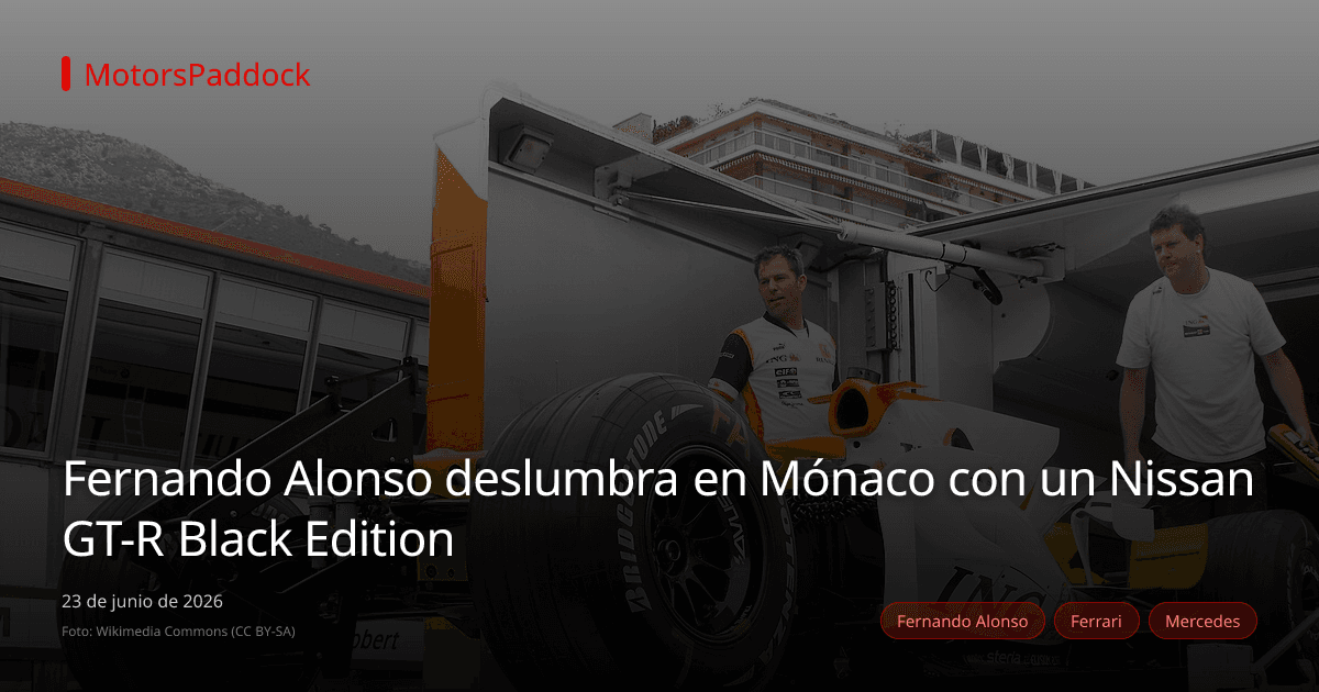 Fernando Alonso deslumbra en Mónaco con un Nissan GT-R Black Edition