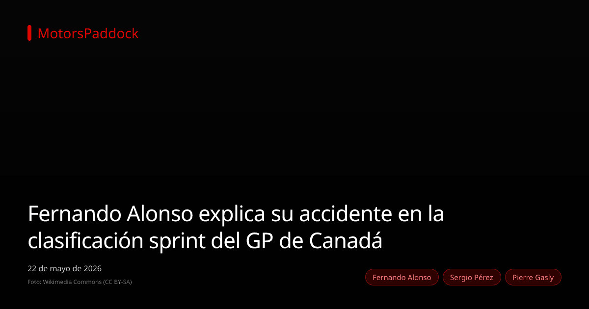 Fernando Alonso explica su accidente en la clasificación sprint del GP de Canadá