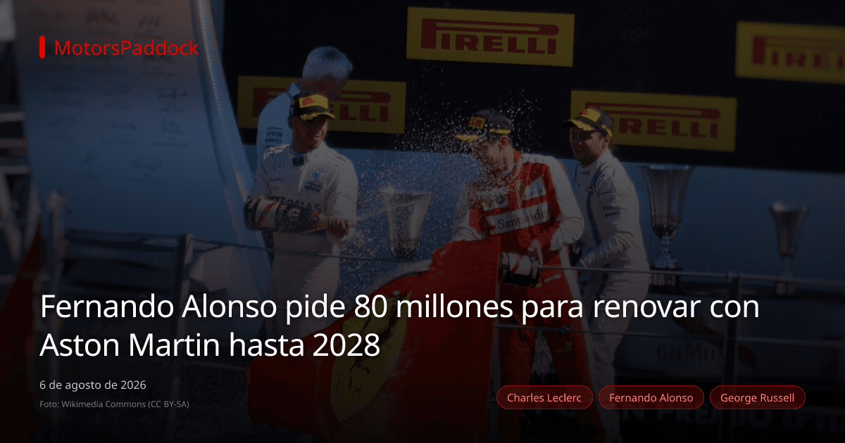 Fernando Alonso pide 80 millones para renovar con Aston Martin hasta 2028
