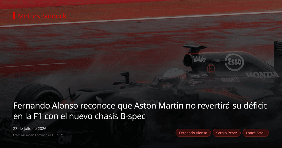 Fernando Alonso reconoce que Aston Martin no revertirá su déficit en la F1 con el nuevo chasis B-spec