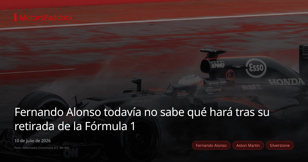 Fernando Alonso todavía no sabe qué hará tras su retirada de la Fórmula 1