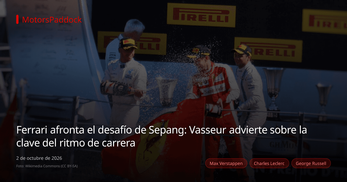 Ferrari afronta el desafío de Sepang: Vasseur advierte sobre la clave del ritmo de carrera