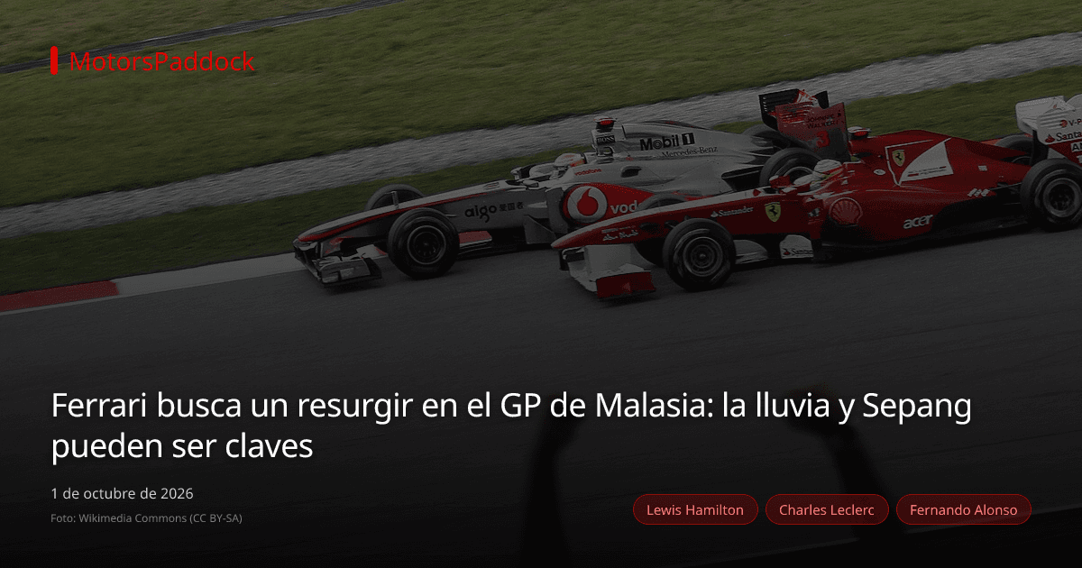 Ferrari busca un resurgir en el GP de Malasia: la lluvia y Sepang pueden ser claves
