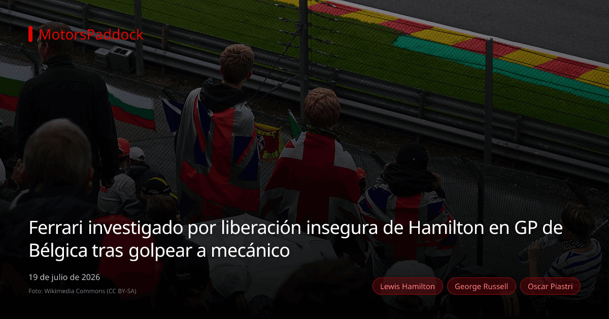 Ferrari investigado por liberación insegura de Hamilton en GP de Bélgica tras golpear a mecánico