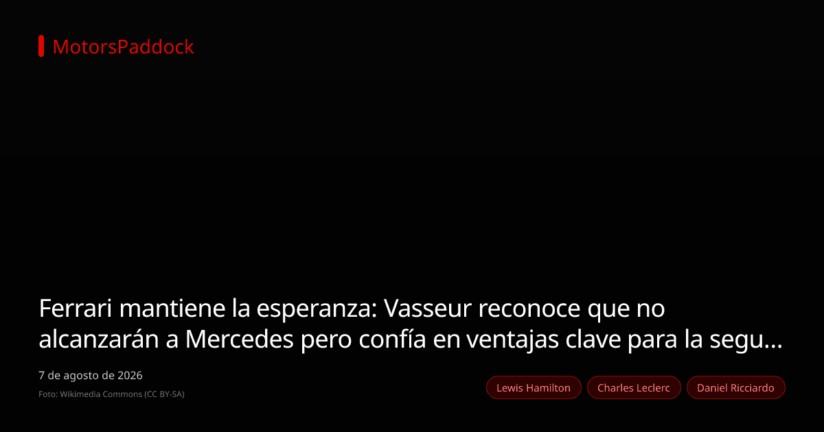 Ferrari mantiene la esperanza: Vasseur reconoce que no alcanzarán a Mercedes pero confía en ventajas clave para la segunda mitad de la temporada