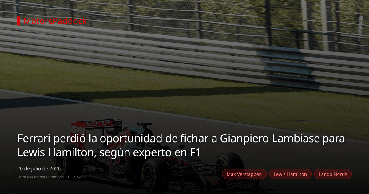 Ferrari perdió la oportunidad de fichar a Gianpiero Lambiase para Lewis Hamilton, según experto en F1
