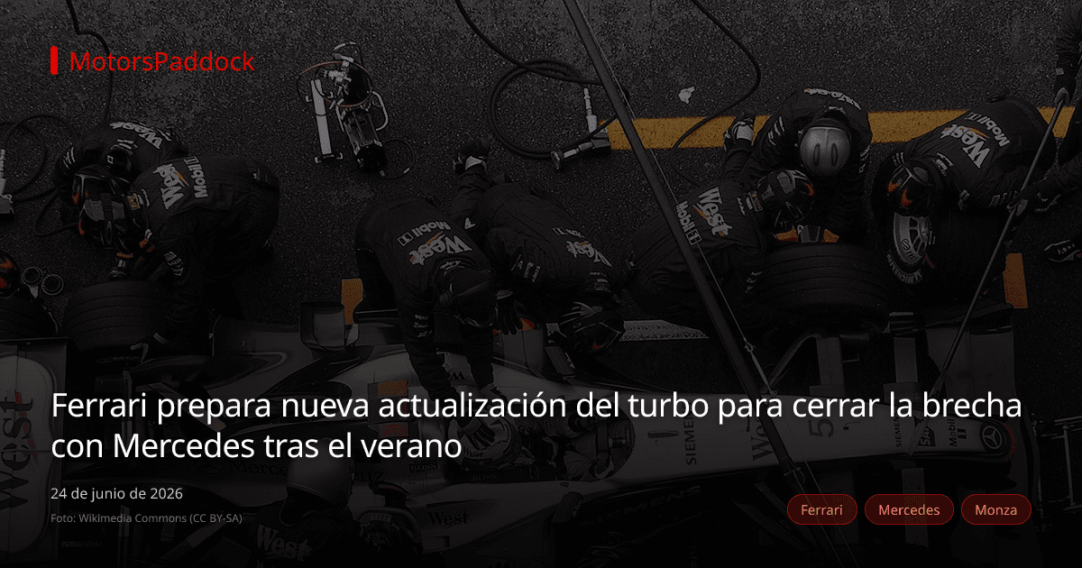 Ferrari prepara nueva actualización del turbo para cerrar la brecha con Mercedes tras el verano
