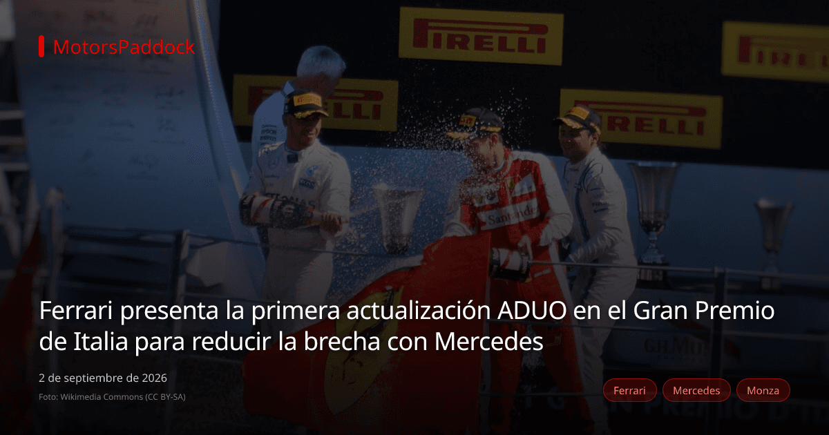 Ferrari presenta la primera actualización ADUO en el Gran Premio de Italia para reducir la brecha con Mercedes