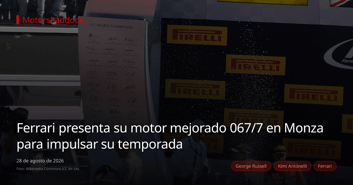 Ferrari presenta su motor mejorado 067/7 en Monza para impulsar su temporada