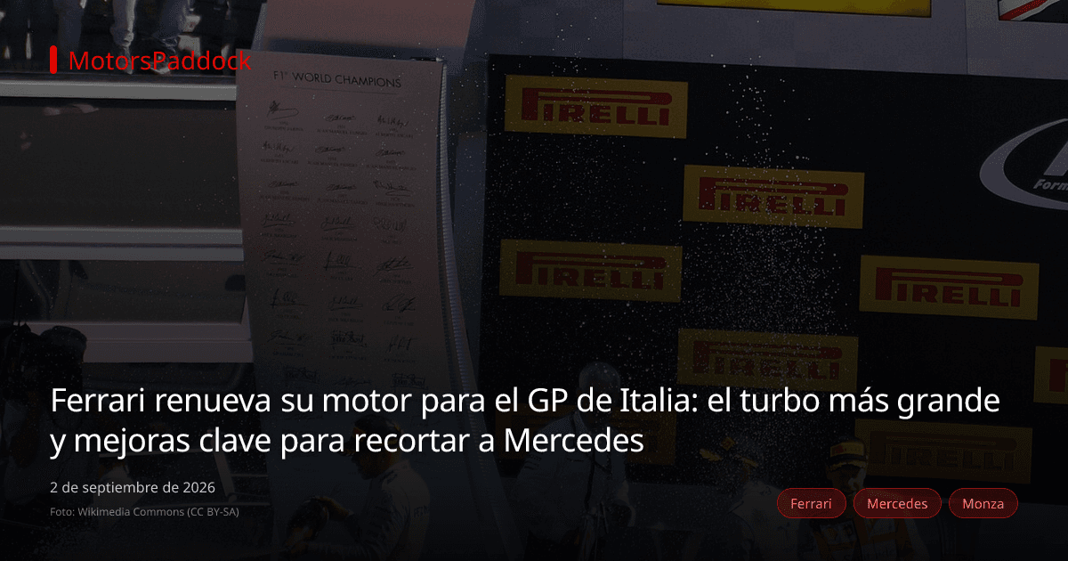 Ferrari renueva su motor para el GP de Italia: el turbo más grande y mejoras clave para recortar a Mercedes