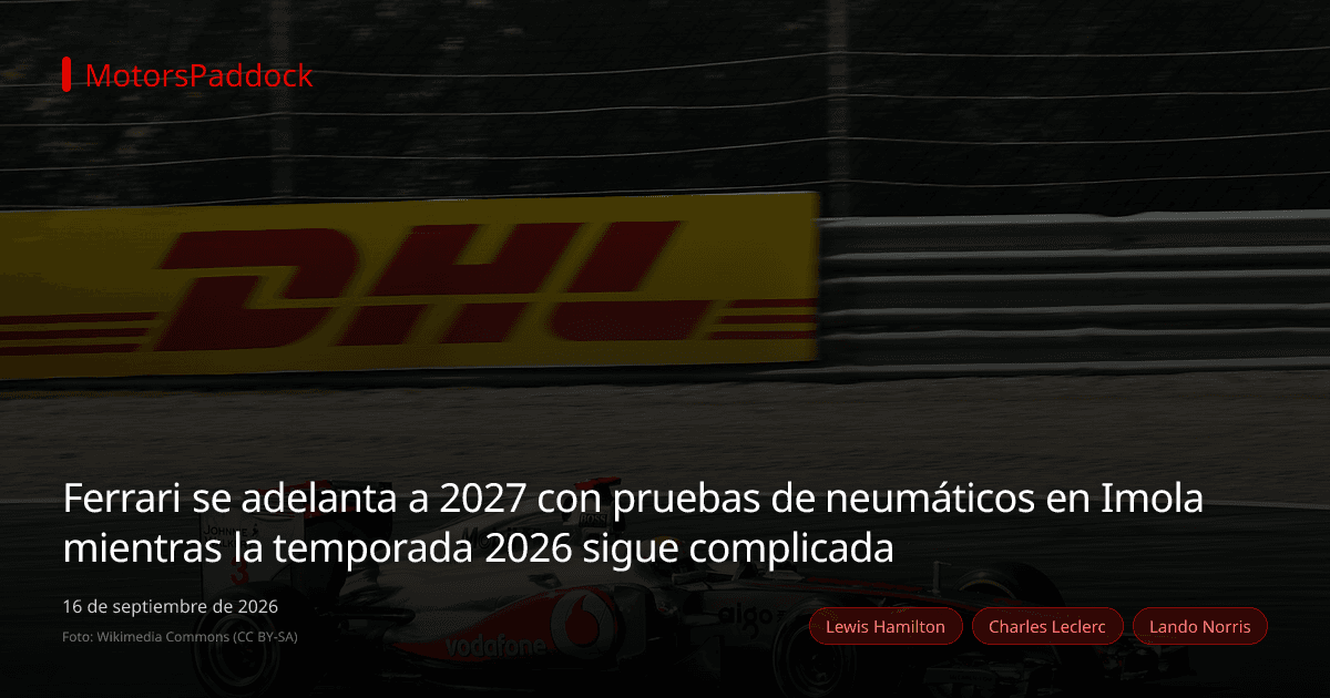 Ferrari se adelanta a 2027 con pruebas de neumáticos en Imola mientras la temporada 2026 sigue complicada