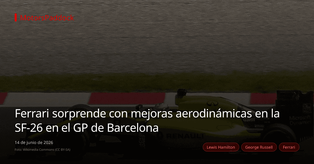 Ferrari sorprende con mejoras aerodinámicas en la SF-26 en el GP de Barcelona