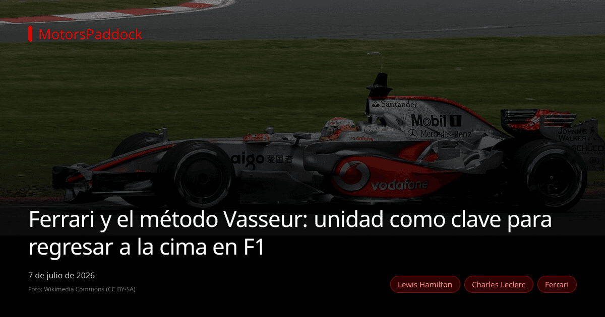 Ferrari y el método Vasseur: unidad como clave para regresar a la cima en F1