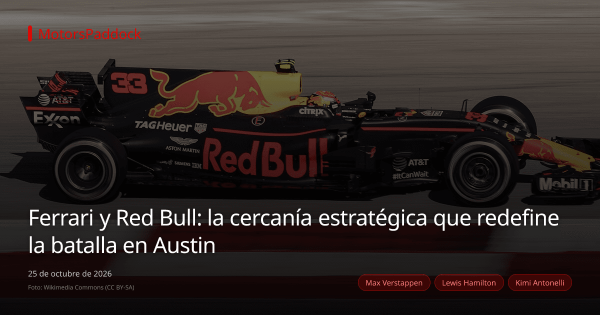 Ferrari y Red Bull: la cercanía estratégica que redefine la batalla en Austin